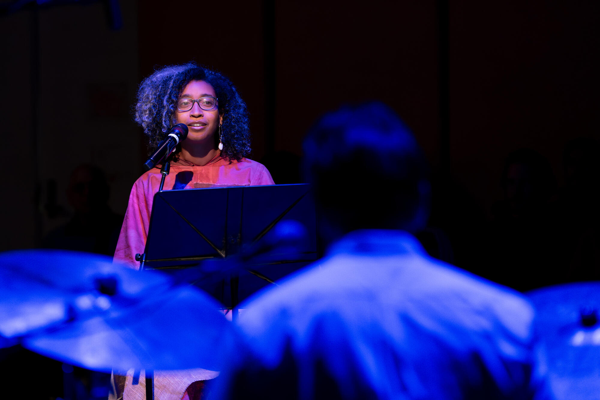 Sista Docta Alexis Pauline Gumbs at the homemade field of love. Photo by and courtesy of Jennifer Taylor.